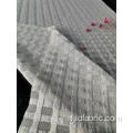 Tessuto di maglia di nylon bianco spandex assegni metallici